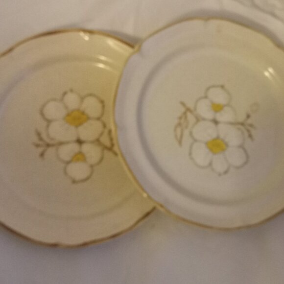 Eterna Bistro Stoneware Amsterdam vintage snack plates floral design - Picture 1 of 6